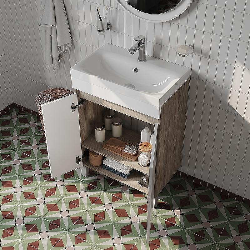 Тумба с раковиной Iddis Zodiac 60 ZOD6ADFi95K Белая матовая Дерево, купить, цена, заказать, магазин, доставка, скидка, промокод, купить, цена, заказать, магазин, доставка, скидка, промокод