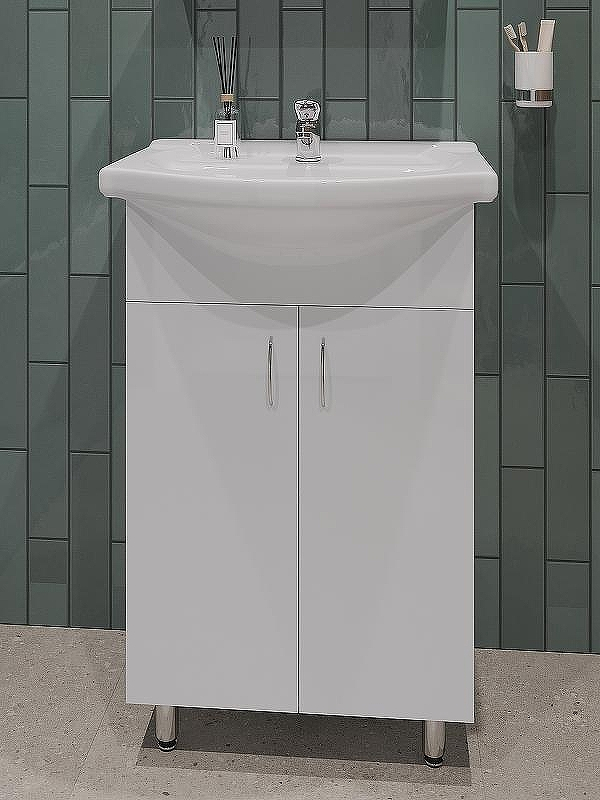 Тумба с раковиной Orange Лайт 60 LA-60TUW+RA Белый глянец, купить, цена, заказать, магазин, доставка, скидка, промокод, купить, цена, заказать, магазин, доставка, скидка, промокод