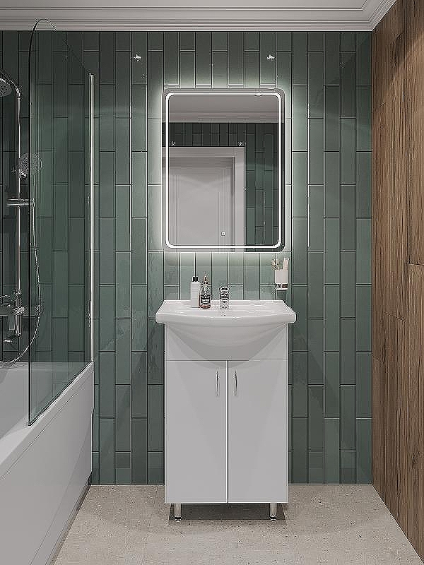 Тумба с раковиной Orange Лайт 60 LA-60TUW+RA Белый глянец, купить, цена, заказать, магазин, доставка, скидка, промокод, купить, цена, заказать, магазин, доставка, скидка, промокод