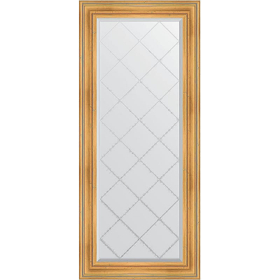 Зеркало Evoform Exclusive-G 158х69 BY 4159 с гравировкой в багетной раме - Травленое золото 99