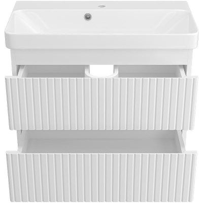 Тумба с раковиной Brevita Victory 70 УТ000015994 подвесная Белая матовая