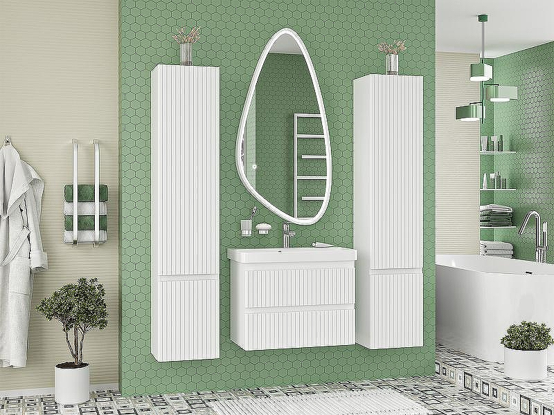 Тумба с раковиной Brevita Victory 70 УТ000015994 подвесная Белая матовая, купить, цена, заказать, магазин, доставка, скидка, промокод, купить, цена, заказать, магазин, доставка, скидка, промокод