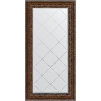 Зеркало Evoform Exclusive-G 164х82 BY 4300 с гравировкой в багетной раме - Состаренная бронза с орнаментом 120, купить, цена, заказать, магазин, доставка, скидка, промокод, купить, цена, заказать, магазин, доставка, скидка, промокод