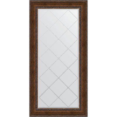 Зеркало Evoform Exclusive-G 164х82 BY 4300 с гравировкой в багетной раме - Состаренная бронза с орнаментом 120