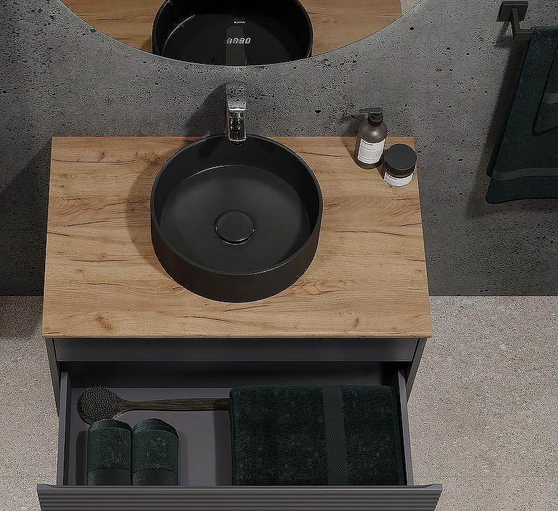 Тумба под раковину Jorno Cossety 80 Coss.01.80/P/A-DZ/JR подвесная Антрацит, купить, цена, заказать, магазин, доставка, скидка, промокод, купить, цена, заказать, магазин, доставка, скидка, промокод