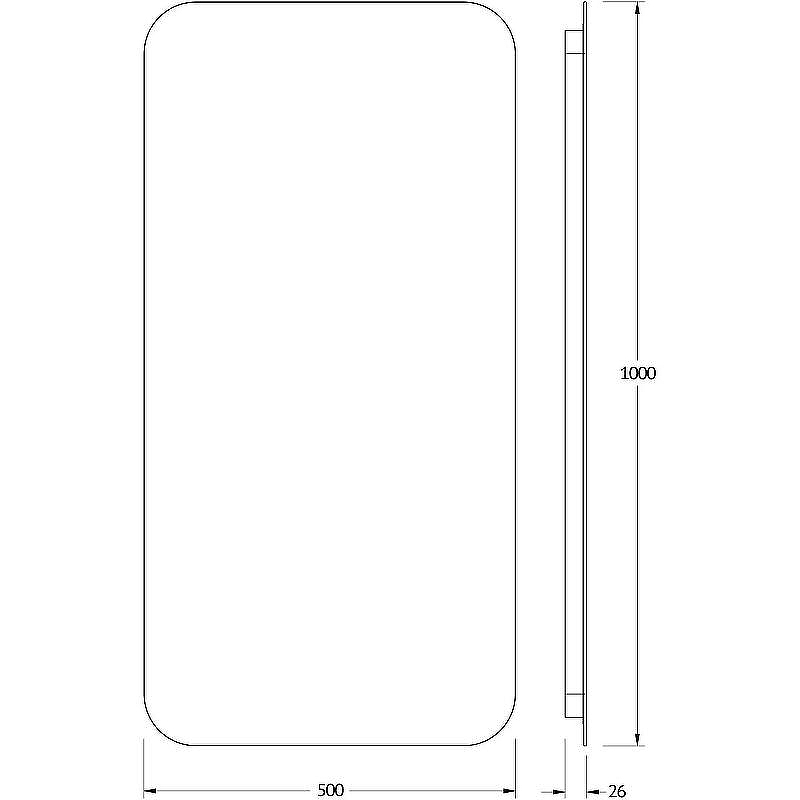 Зеркало Defesto Opti 50x100 DF 2805 с подсветкой 28W-4500К/Без выключателя/Нейтральный белый свет, купить, цена, заказать, магазин, доставка, скидка, промокод, купить, цена, заказать, магазин, доставка, скидка, промокод