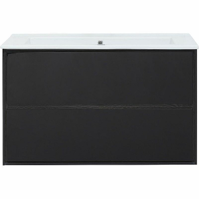 Тумба под раковину Aquanet Милан 105 316690 подвесная Черный глянец