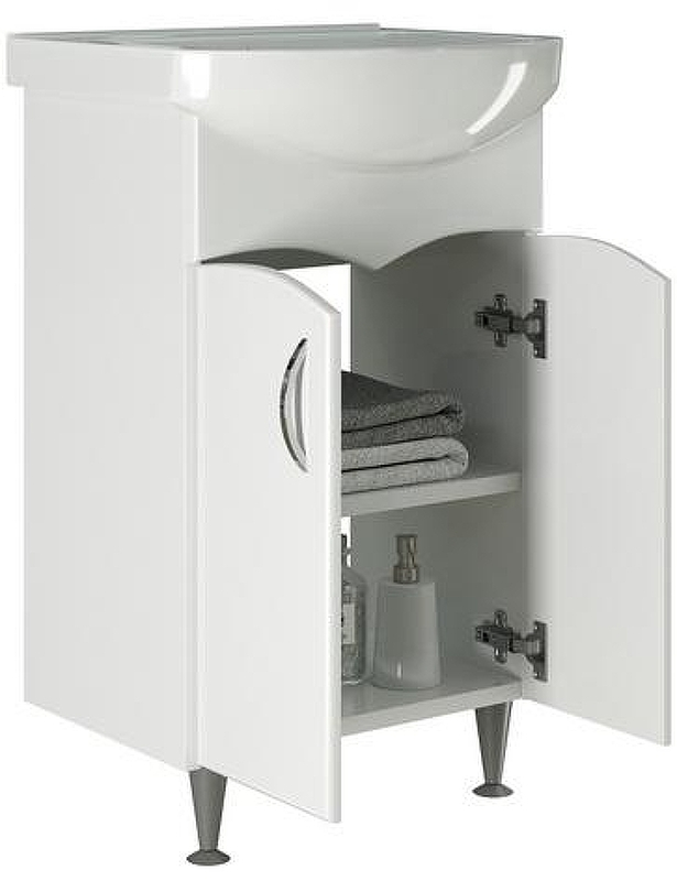 Тумба под раковину Mixline Формат 52 525507 Белая, купить, цена, заказать, магазин, доставка, скидка, промокод, купить, цена, заказать, магазин, доставка, скидка, промокод