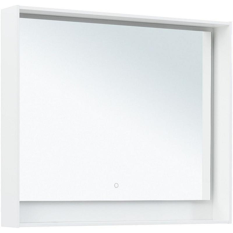 Зеркало Aquanet Милан 100 306372 с подсветкой Белый глянец с сенсорным выключателем, купить, цена, заказать, магазин, доставка, скидка, промокод, купить, цена, заказать, магазин, доставка, скидка, промокод