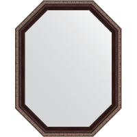 Зеркало Evoform Polygon 69х54 BY 7274 в багетной раме - Махагон с орнаментом 50, купить, цена, заказать, магазин, доставка, скидка, промокод, купить, цена, заказать, магазин, доставка, скидка, промокод