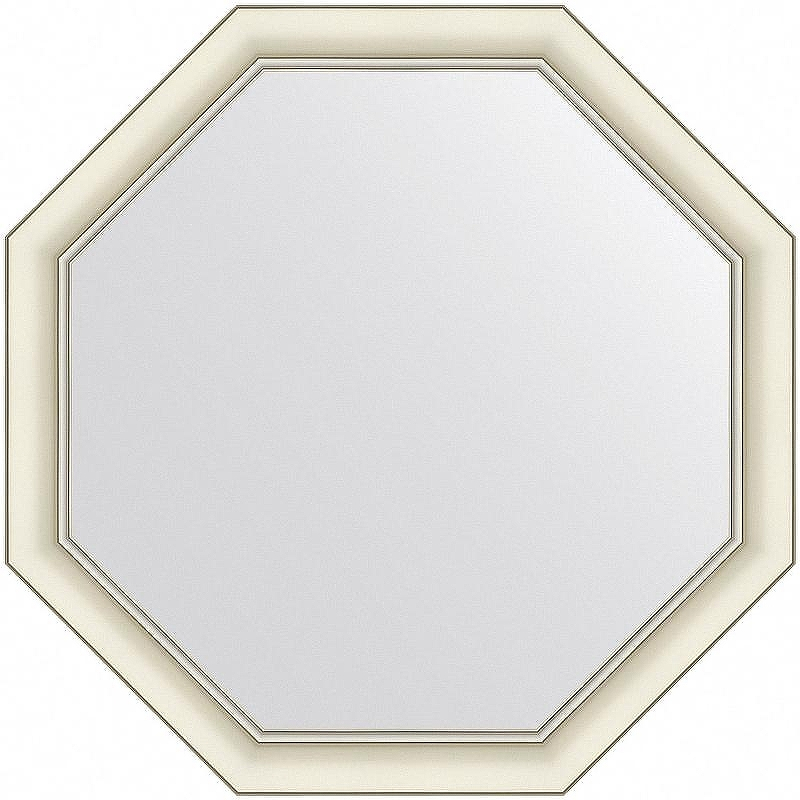 Зеркало Evoform Octagon 71x71 BY 7432 в багетной раме - Белый с серебром 60, купить, цена, заказать, магазин, доставка, скидка, промокод, купить, цена, заказать, магазин, доставка, скидка, промокод