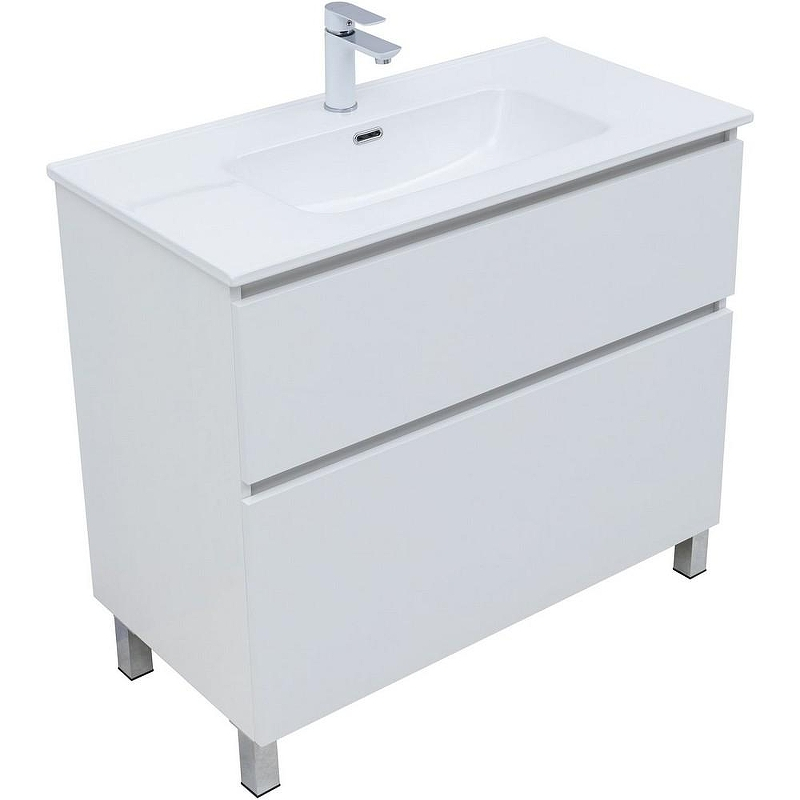 Тумба под раковину Aquanet Вега 90 344124 Белый глянец, купить, цена, заказать, магазин, доставка, скидка, промокод, купить, цена, заказать, магазин, доставка, скидка, промокод