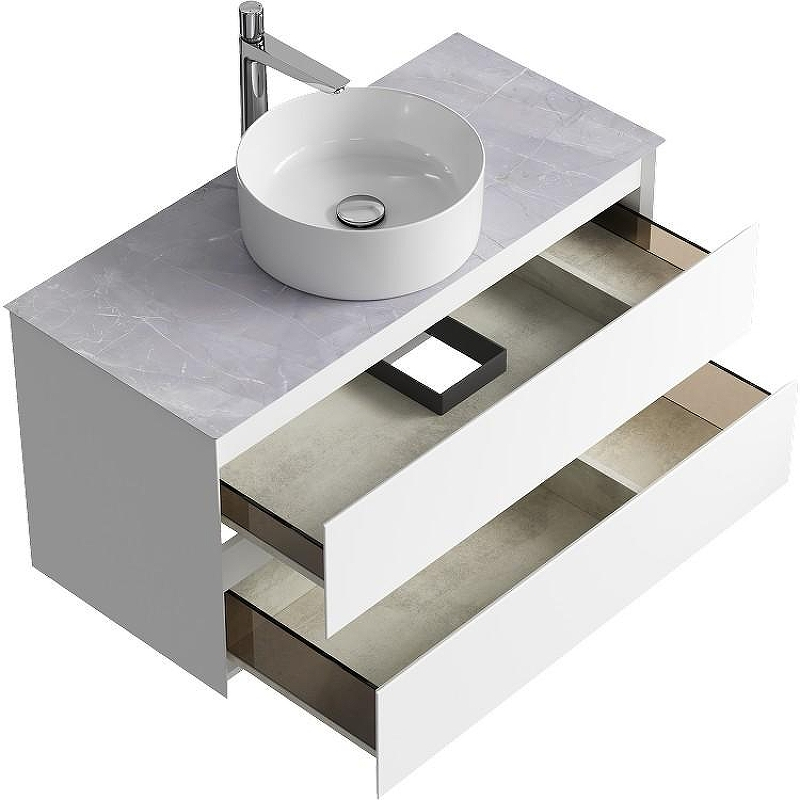 Тумба под раковину Aqwella Geometria 100 GE01102WM подвесная Белая матовая, купить, цена, заказать, магазин, доставка, скидка, промокод, купить, цена, заказать, магазин, доставка, скидка, промокод