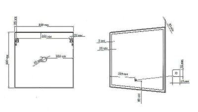 Зеркало Art&Max Monza AM-Mon-800-800-DS-F с подсветкой с сенсорным выключателем