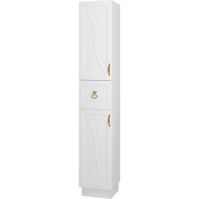 Шкаф пенал Misty Амбра 35 L П-Амб050-011Л Белый матовый