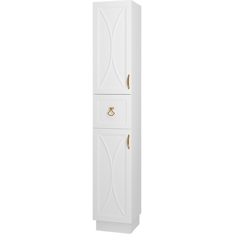 Шкаф пенал Misty Амбра 35 L П-Амб050-011Л Белый матовый, купить, цена, заказать, магазин, доставка, скидка, промокод, купить, цена, заказать, магазин, доставка, скидка, промокод