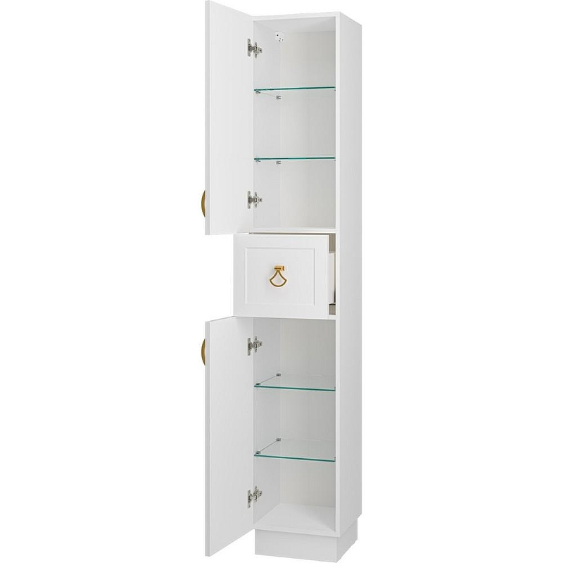 Шкаф пенал Misty Амбра 35 L П-Амб050-011Л Белый матовый, купить, цена, заказать, магазин, доставка, скидка, промокод, купить, цена, заказать, магазин, доставка, скидка, промокод