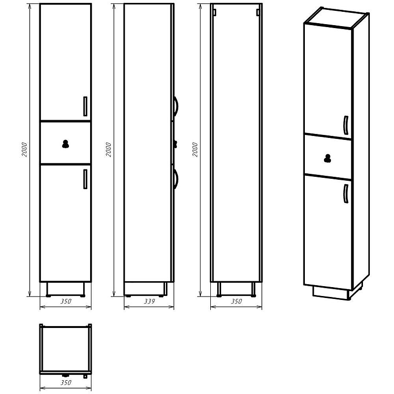 Шкаф пенал Misty Амбра 35 L П-Амб050-011Л Белый матовый, купить, цена, заказать, магазин, доставка, скидка, промокод, купить, цена, заказать, магазин, доставка, скидка, промокод