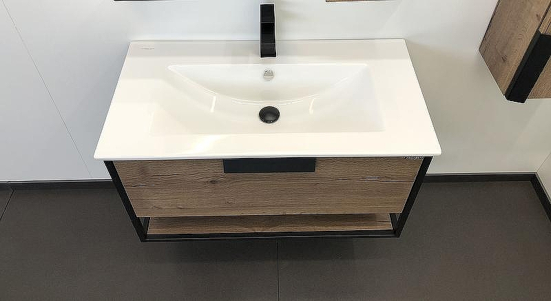 Тумба с раковиной Comforty Бонн 90 00-00003466 подвесная Дуб темный, купить, цена, заказать, магазин, доставка, скидка, промокод, купить, цена, заказать, магазин, доставка, скидка, промокод