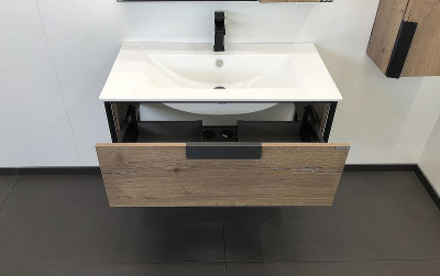 Тумба с раковиной Comforty Бонн 90 00-00003466 подвесная Дуб темный