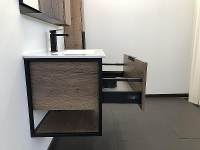 Тумба с раковиной Comforty Бонн 90 00-00003466 подвесная Дуб темный