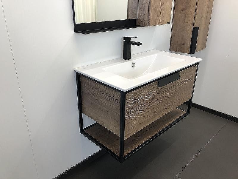 Тумба с раковиной Comforty Бонн 90 00-00003466 подвесная Дуб темный, купить, цена, заказать, магазин, доставка, скидка, промокод, купить, цена, заказать, магазин, доставка, скидка, промокод