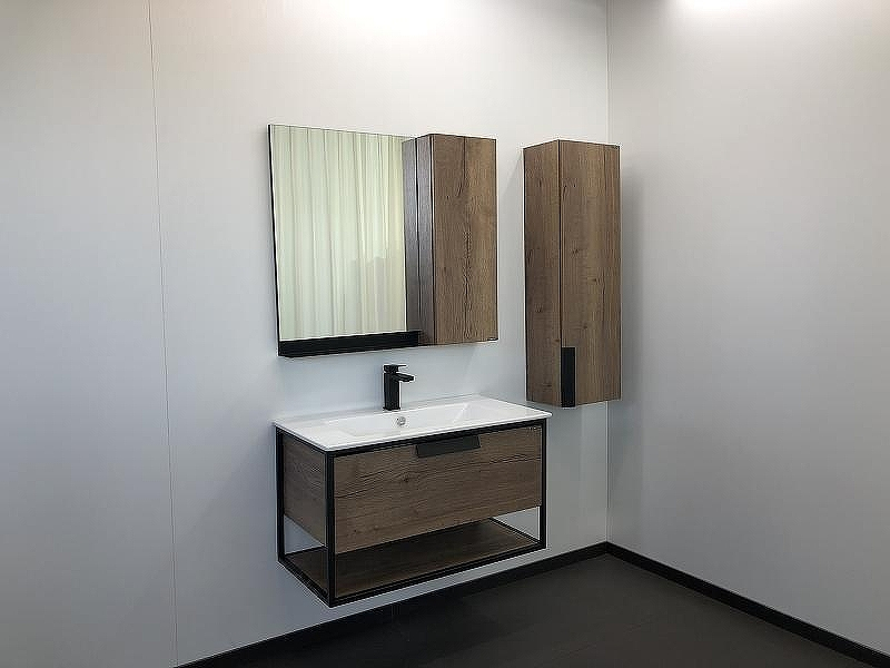 Тумба с раковиной Comforty Бонн 90 00-00003466 подвесная Дуб темный, купить, цена, заказать, магазин, доставка, скидка, промокод, купить, цена, заказать, магазин, доставка, скидка, промокод