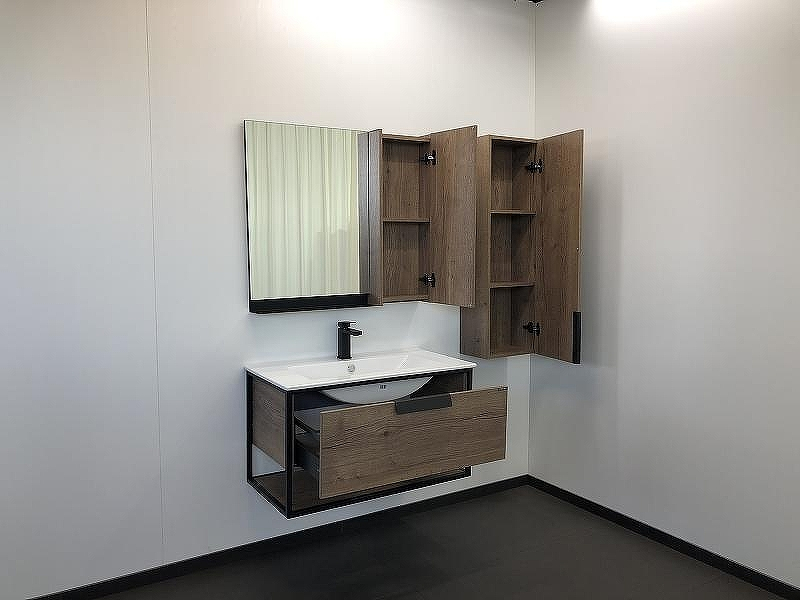 Тумба с раковиной Comforty Бонн 90 00-00003466 подвесная Дуб темный, купить, цена, заказать, магазин, доставка, скидка, промокод, купить, цена, заказать, магазин, доставка, скидка, промокод