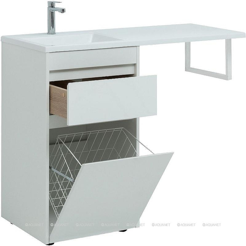 Тумба под раковину Aquanet Токио 120 239290 Белая, купить, цена, заказать, магазин, доставка, скидка, промокод, купить, цена, заказать, магазин, доставка, скидка, промокод
