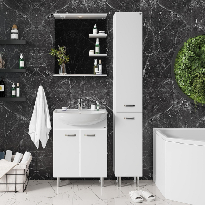 Тумба под раковину Onika Коралл 60 106149 цвет Белый