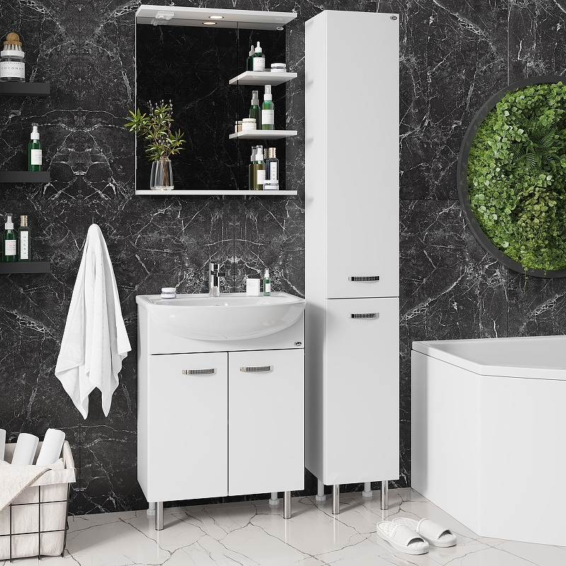 Тумба под раковину Onika Коралл 60 106149 цвет Белый, купить, цена, заказать, магазин, доставка, скидка, промокод, купить, цена, заказать, магазин, доставка, скидка, промокод