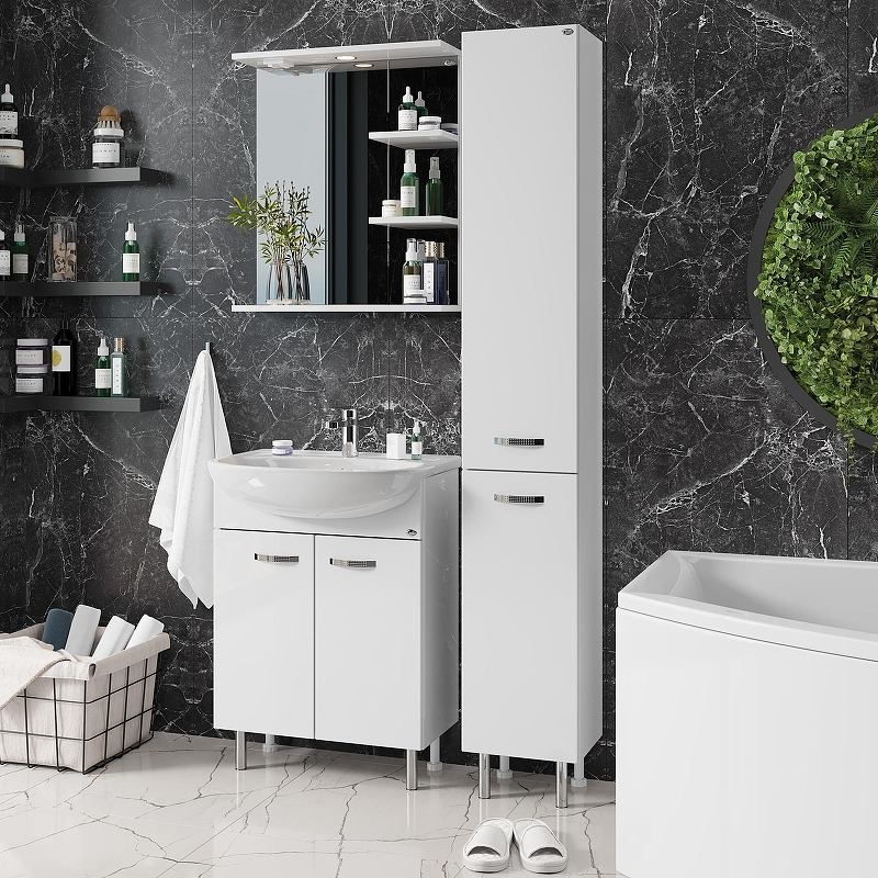 Тумба под раковину Onika Коралл 60 106149 цвет Белый, купить, цена, заказать, магазин, доставка, скидка, промокод, купить, цена, заказать, магазин, доставка, скидка, промокод