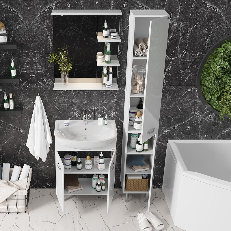 Тумба под раковину Onika Коралл 60 106149 цвет Белый, купить, цена, заказать, магазин, доставка, скидка, промокод, купить, цена, заказать, магазин, доставка, скидка, промокод