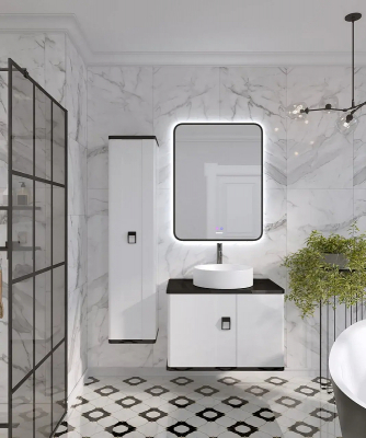 Шкаф пенал Grossman Норма 30 303012 подвесная цвет Белый глянцевый