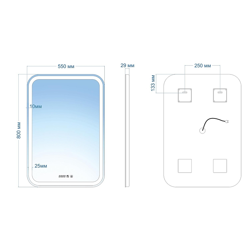 Зеркало Mixline Алон радиус 50 550229 с подсветкой с сенсорным выключателем, купить, цена, заказать, магазин, доставка, скидка, промокод, купить, цена, заказать, магазин, доставка, скидка, промокод