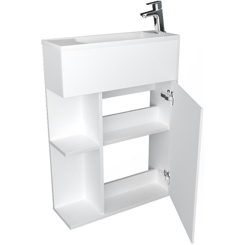 Тумба с раковиной 1MarKa Stretto 60П У94717 подвесная Белый глянец, купить, цена, заказать, магазин, доставка, скидка, промокод, купить, цена, заказать, магазин, доставка, скидка, промокод