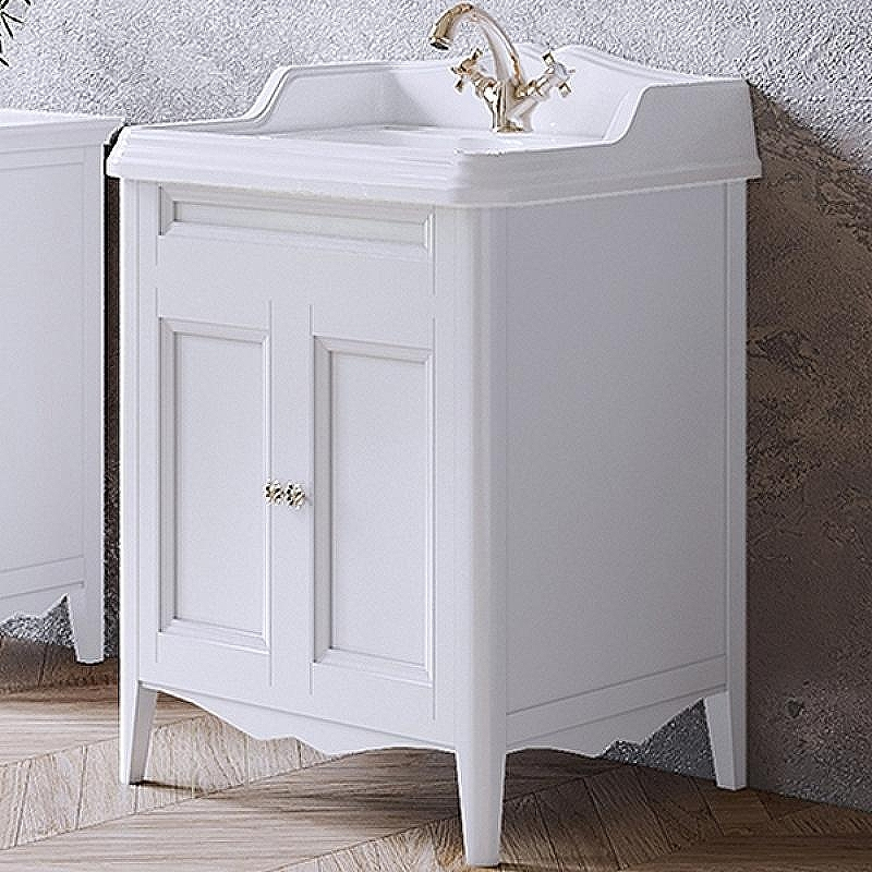 Тумба с раковиной TW Veronica Nuovo 68 VER2068-B+AR824bi*1 Bianco, купить, цена, заказать, магазин, доставка, скидка, промокод, купить, цена, заказать, магазин, доставка, скидка, промокод