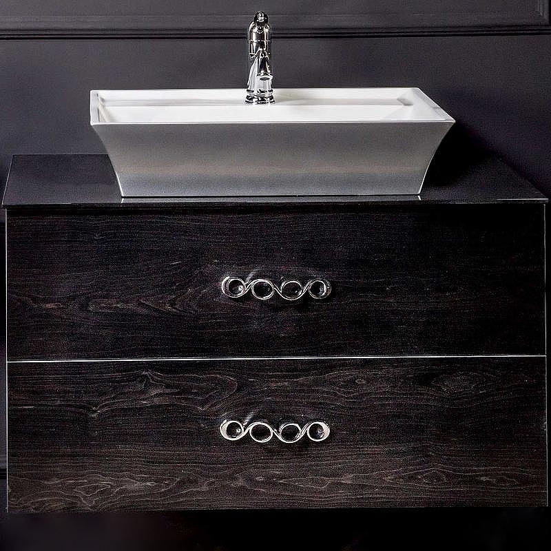 Тумба под раковину Boheme Armadi Art NeoArt 100 831-100-BW подвесная Black Wood, купить, цена, заказать, магазин, доставка, скидка, промокод, купить, цена, заказать, магазин, доставка, скидка, промокод