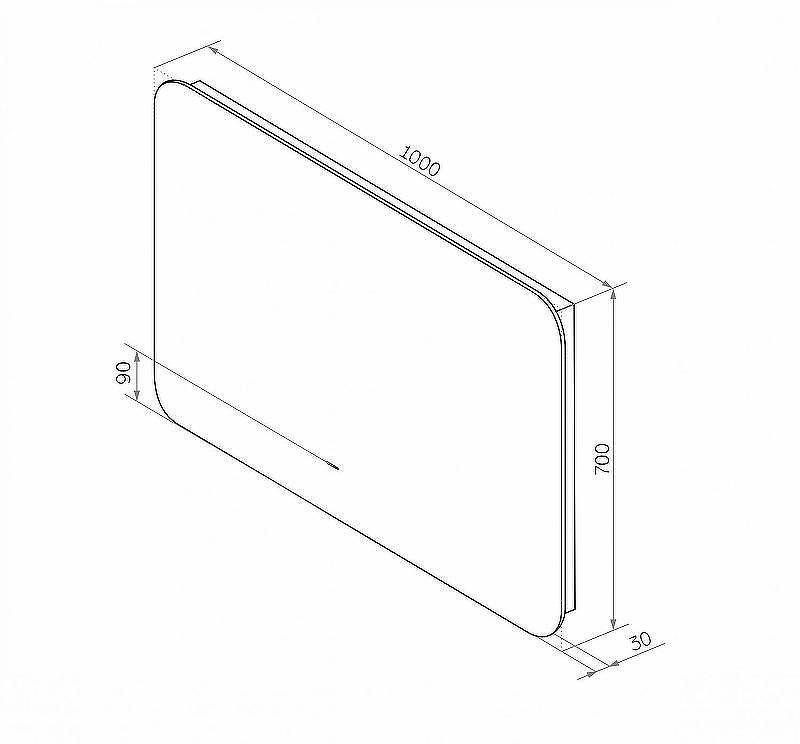 Зеркало Art&Max Ravenna AM-Rav-1000-700-DS-F с подсветкой с бесконтактным выключателем, купить, цена, заказать, магазин, доставка, скидка, промокод, купить, цена, заказать, магазин, доставка, скидка, промокод