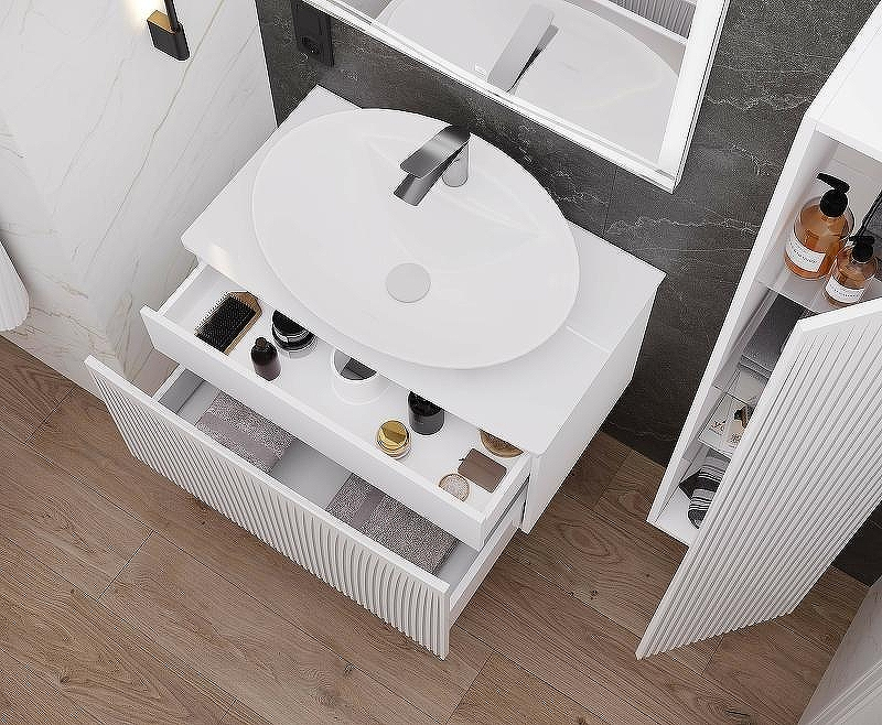 Тумба под раковину Laparet Bianca 80 BiaL.01.80/P/W подвесная Белая, купить, цена, заказать, магазин, доставка, скидка, промокод, купить, цена, заказать, магазин, доставка, скидка, промокод