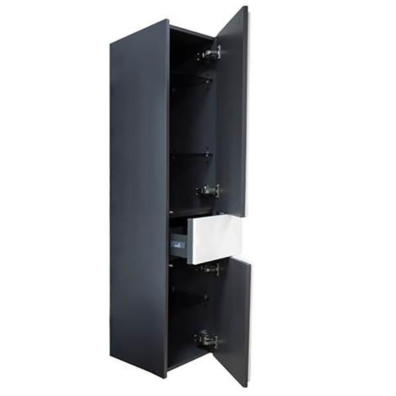 Шкаф пенал Roca Ronda 32 ZRU9302967 R подвесной Белый глянец Антрацит, купить, цена, заказать, магазин, доставка, скидка, промокод, купить, цена, заказать, магазин, доставка, скидка, промокод