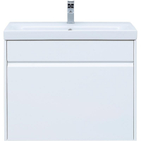 Тумба с раковиной Aquanet Палермо (Moduo) 80 273123 подвесная Белый глянец, купить, цена, заказать, магазин, доставка, скидка, промокод, купить, цена, заказать, магазин, доставка, скидка, промокод