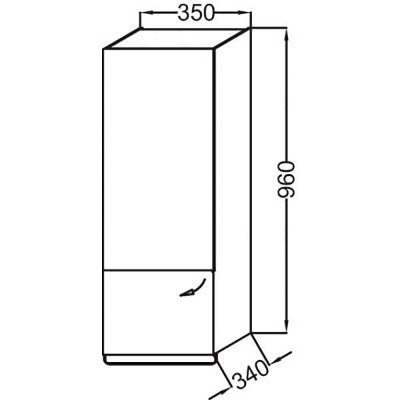 Шкаф пенал Jacob Delafon Odeon Up 36 EB893G-E10 подвесной Квебекский дуб