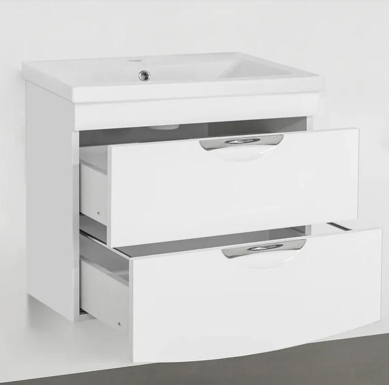 Тумба под раковину Style Line Жасмин 2 60 Люкс Plus ЛС-00000728 подвесная Белый глянец, купить, цена, заказать, магазин, доставка, скидка, промокод, купить, цена, заказать, магазин, доставка, скидка, промокод