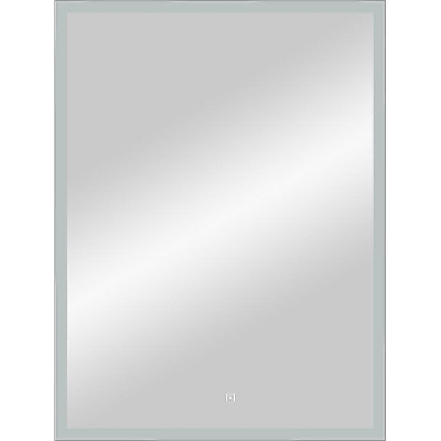 Зеркало Континент Frame Silver 600х800 ЗЛП891 с подсветкой с сенсорным выключателем