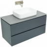 Тумба под раковину Allen Brau Infinity 100 1.21003.AM подвесная Антрацит матовый, купить, цена, заказать, магазин, доставка, скидка, промокод, купить, цена, заказать, магазин, доставка, скидка, промокод