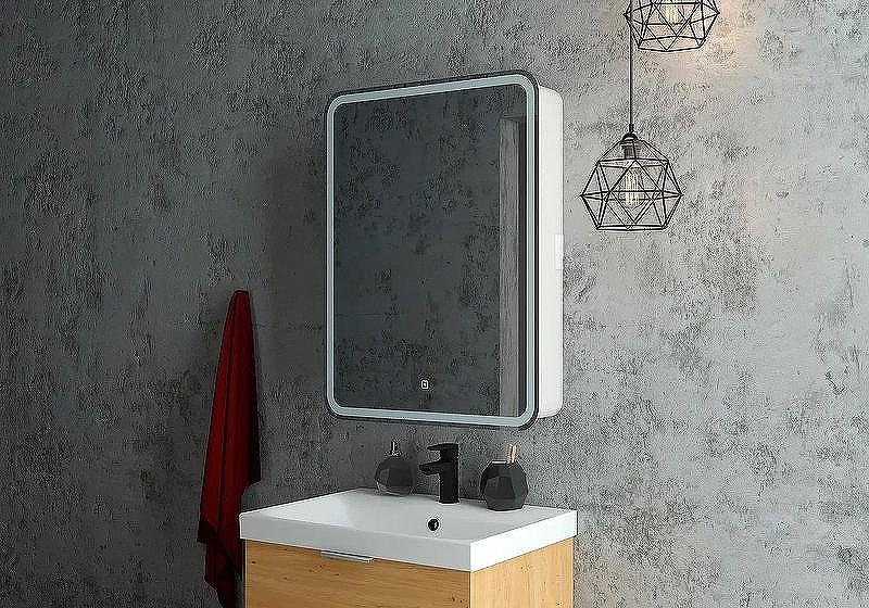 Зеркальный шкаф Континент Elliott LED 60 L МВК017 с подсветкой Белый, купить, цена, заказать, магазин, доставка, скидка, промокод, купить, цена, заказать, магазин, доставка, скидка, промокод