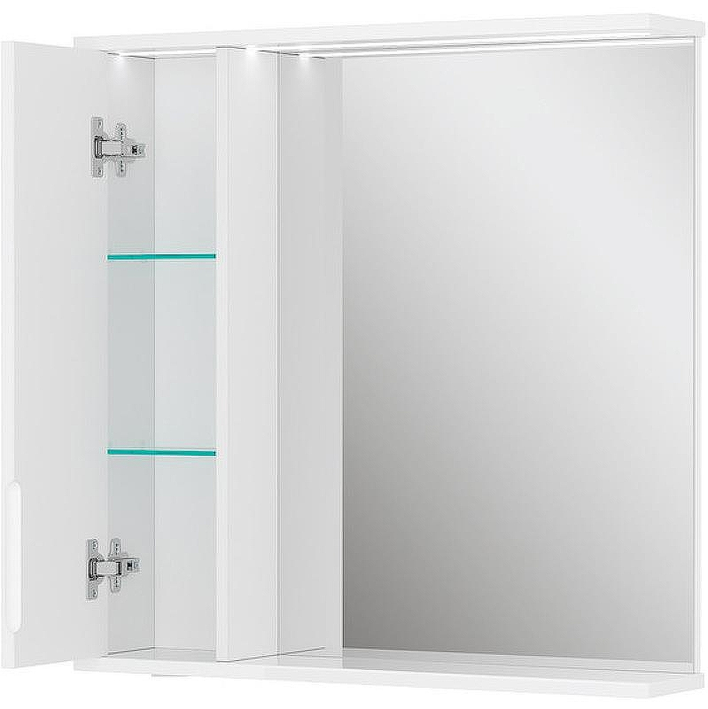 Зеркало со шкафом Volna Lake 70 L zsLAKE70.L-01 с подсветкой Белое, купить, цена, заказать, магазин, доставка, скидка, промокод, купить, цена, заказать, магазин, доставка, скидка, промокод