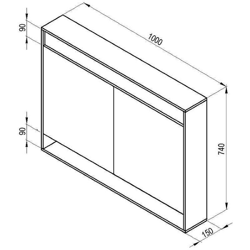 Зеркальный шкаф Ravak MC Step 100 X000001421 с подсветкой Белый глянцевый, купить, цена, заказать, магазин, доставка, скидка, промокод, купить, цена, заказать, магазин, доставка, скидка, промокод