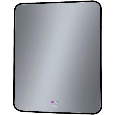 Зеркало Grossman Elegans-норма Black 70 1770802 с подсветкой Черное с сенсорным выключателем и подогревом